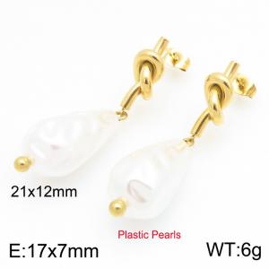 SS Gold-Plating Earring - KE123071-Z