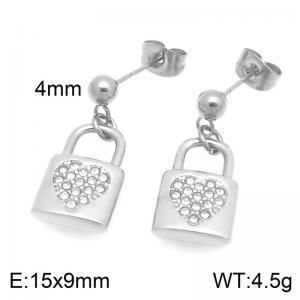 Stainless Steel Stone&Crystal Earring - KE123087-Z