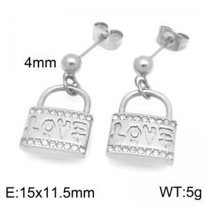 Stainless Steel Stone&Crystal Earring - KE123091-Z