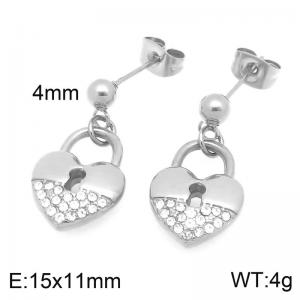 Stainless Steel Stone&Crystal Earring - KE123101-Z