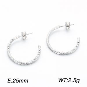 Stainless steel earrings for fashionable jewelry are suitable for daily wear and can be given as gifts to ladies - KE123976-GC