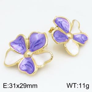 SS Gold-Plating Earring - KE134204-SP
