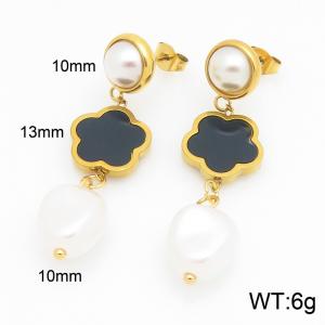 SS Gold-Plating Earring - KE134546-SS