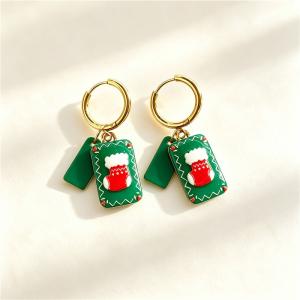 Stainless Steel Earrings with Christmas Elements Jewelry, Suitable for Daily Wear and Holiday Gifting - KE134946-SXSJ