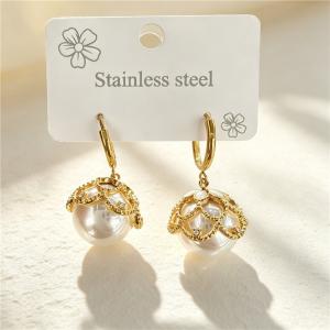 Stainless Steel Earrings with Christmas Elements Jewelry, Suitable for Daily Wear and Holiday Gifting - KE134951-SXSJ