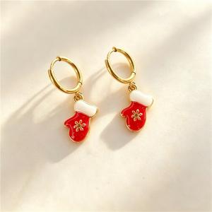 Stainless Steel Earrings with Christmas Elements Jewelry, Suitable for Daily Wear and Holiday Gifting - KE134954-SXSJ