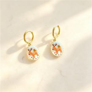 Stainless Steel Earrings with Christmas Elements Jewelry, Suitable for Daily Wear and Holiday Gifting - KE134956-SXSJ