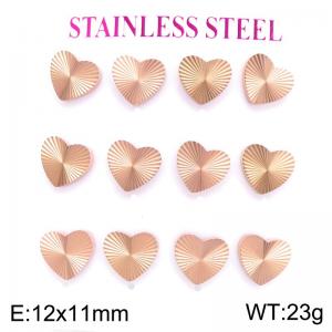 SS Rose Gold-Plating Earring - KE135134-HR