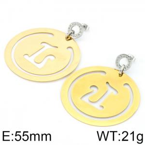 SS Gold-Plating Earring - KE35654-K