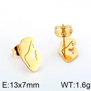 SS Gold-Plating Earring - KE47678-K