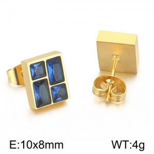 Stainless Steel Stone&Crystal Earring - KE56159-Z