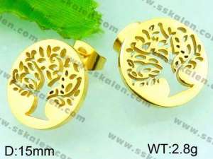  SS Gold-Plating Earring  - KE56571-Z