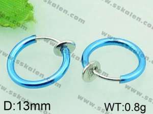 Stainless Steel Blue-plating Earring  - KE58732-TSC