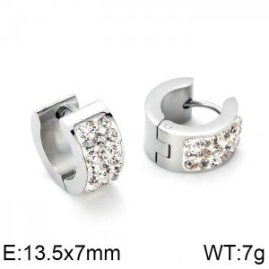 Stainless Steel Stone&Crystal Earring - KE60069-K
