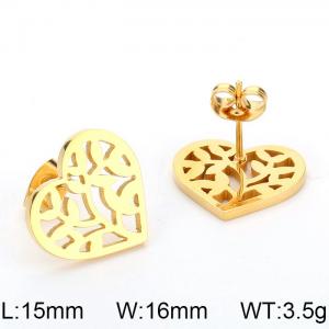 SS Gold-Plating Earring - KE60176-K
