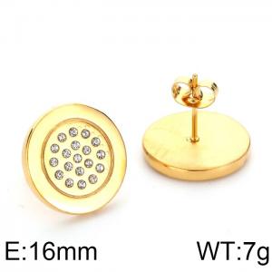 SS Gold-Plating Earring - KE60420-K