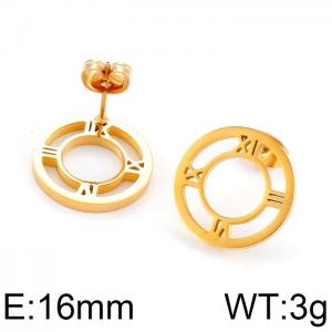 SS Gold-Plating Earring - KE62395-K