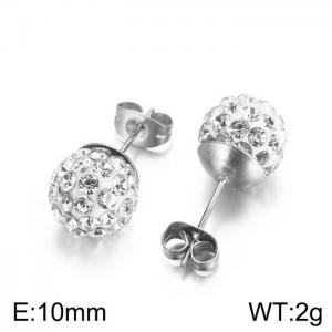 Stainless Steel Stone&Crystal Earring - KE63300-Z