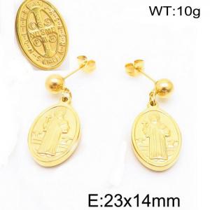 SS Gold-Plating Earring - KE64641-K