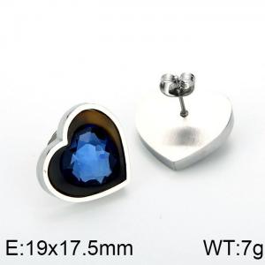Stainless Steel Stone&Crystal Earring - KE67024-K