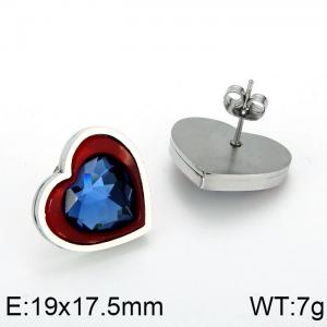 Stainless Steel Stone&Crystal Earring - KE67025-K