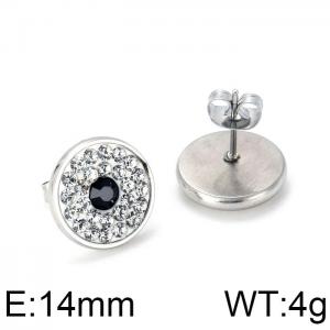Stainless Steel Stone&Crystal Earring - KE67253-K