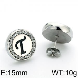 Stainless Steel Stone&Crystal Earring - KE69333-K