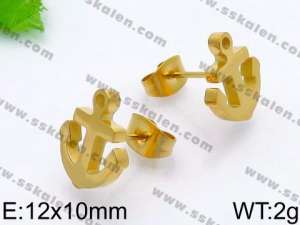 SS Gold-Plating Earring - KE71061-Z