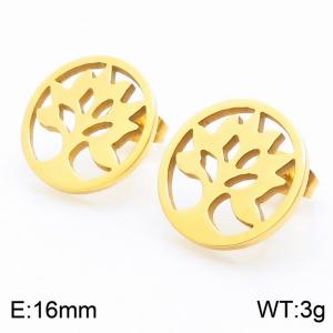 SS Gold-Plating Earring - KE71466-K