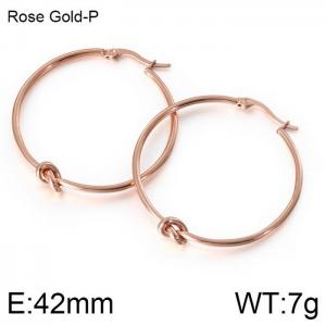 SS Rose Gold-Plating Earring - KE84401-KFC