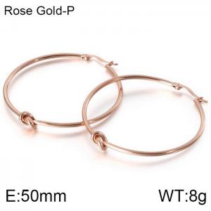 SS Rose Gold-Plating Earring - KE84402-KFC