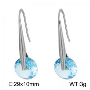 Stainless Steel Stone&Crystal Earring - KE85051-K