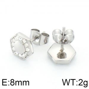 Stainless Steel Stone&Crystal Earring - KE85127-KPD
