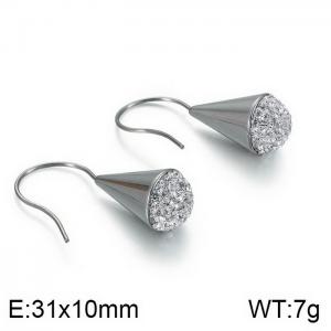 Stainless Steel Stone&Crystal Earring - KE86450-KFC
