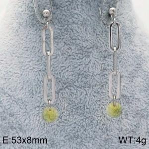 Stainless Steel Stone&Crystal Earring - KE87093-Z