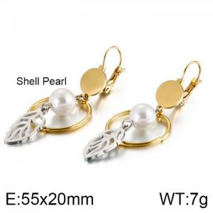 SS Gold-Plating Earring - KE87671-KFC