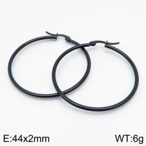 Stainless Steel Black-plating Earring - KE88306-LO