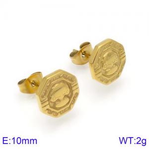SS Gold-Plating Earring - KE89922-KFC