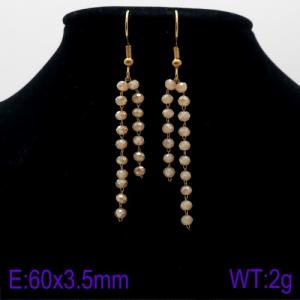Stainless Steel Stone&Crystal Earring - KE90791-Z