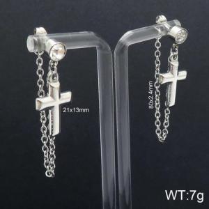 Stainless Steel Stone&Crystal Earring - KE92764-Z