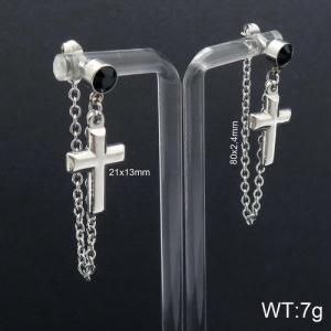 Stainless Steel Stone&Crystal Earring - KE92765-Z