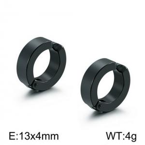 Stainless Steel Black-plating Earring - KE94531-WGJJ