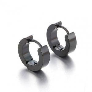 Stainless Steel Black-plating Earring - KE94569-WGJJ
