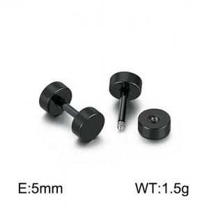 Stainless Steel Black-plating Earring - KE94891-WGJJ