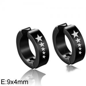 Stainless Steel Black-plating Earring - KE95358-WGLN