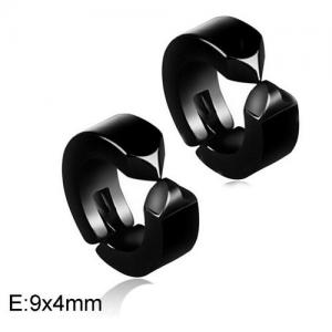 Stainless Steel Black-plating Earring - KE95366-WGLN