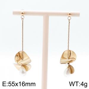 SS Rose Gold-Plating Earring - KE96643-K