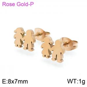 SS Rose Gold-Plating Earring - KE97123-HG