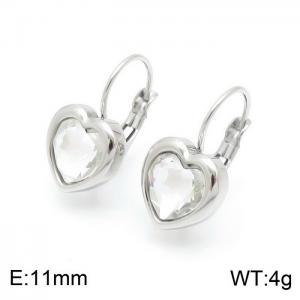 Stainless Steel Stone&Crystal Earring - KE98370-GC