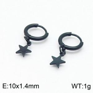 Stainless Steel Black-plating Earring - KE98954-TSC